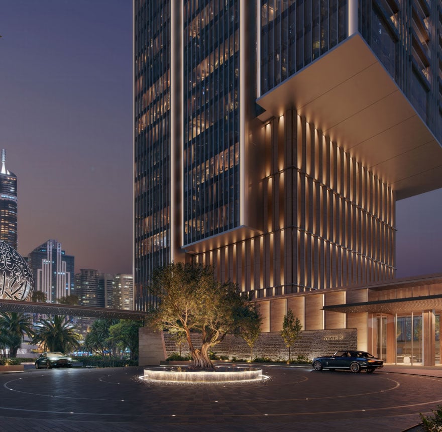 Contemporary high-rise office building at Address Point Properties, Dubai skyline with modern architectural design.