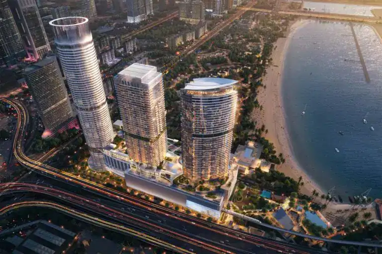Luxurious Address Point Properties skyscrapers in Dubai’s beachfront skyline.