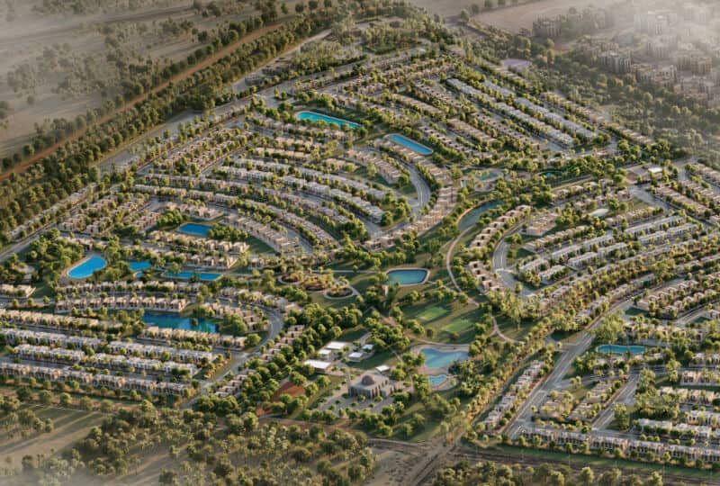 Luxurious residential community with scenic lakes and green spaces in Address Point Properties.