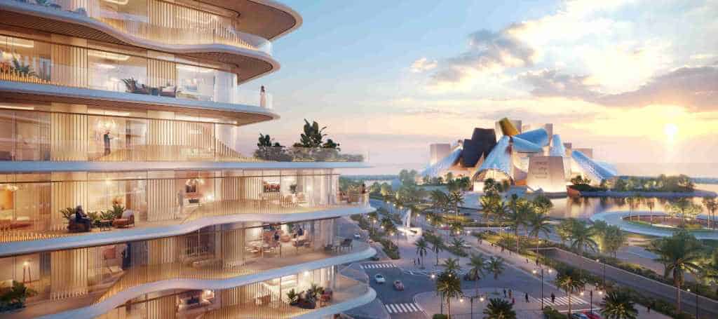 The Arthouse Saadiyat apartments overlooking Guggenheim Abu Dhabi in the Saadiyat Cultural District