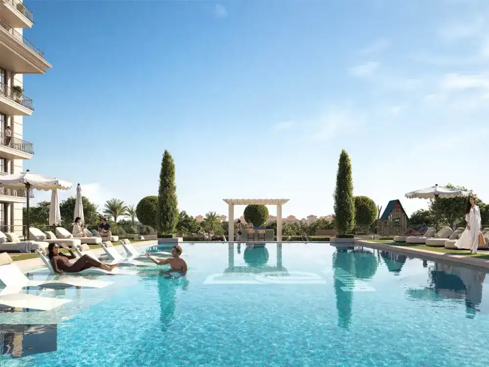 Podium pool at Bab Al Qasr Royal Residence 28 by Burtville, Al Reem Island