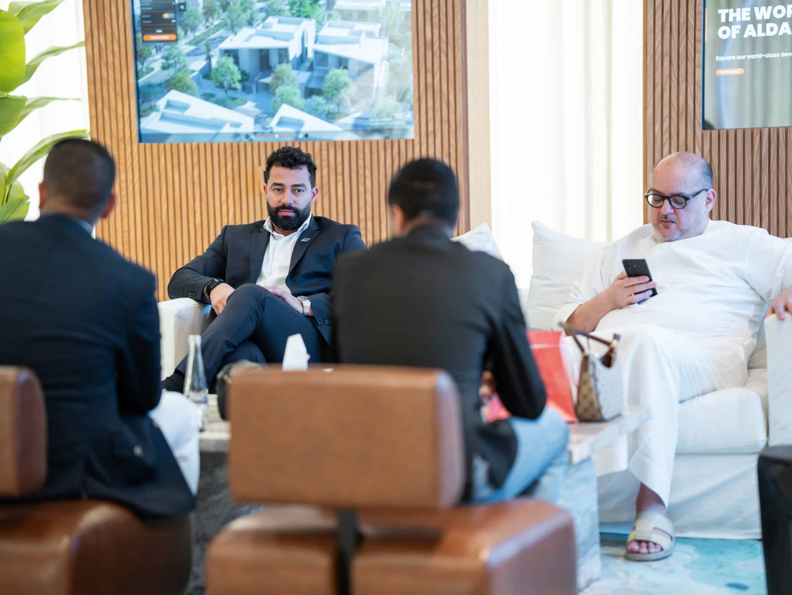 Exclusive guests and investors at the World of Aldar lounge during the Address Point x Aldar Roadshow