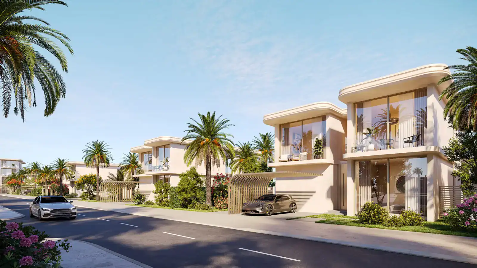 4-bedroom villa street view at Manchester City Yas Residences by Ohana, Yas Canal, Abu Dhabi