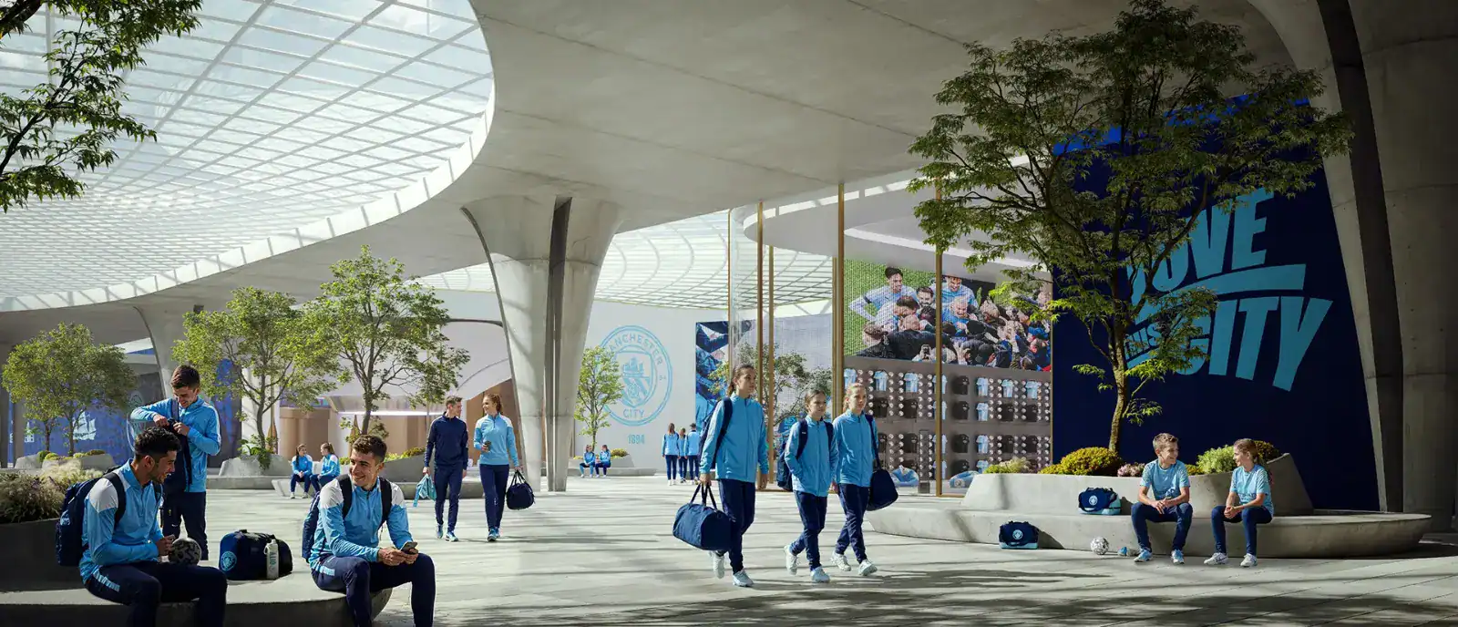 Render of the Manchester City Training Academy at Manchester City Yas Residences