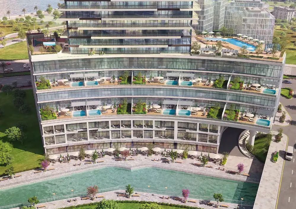Cascading terraces with private pools at Radiant Terrace, Al Reem Island